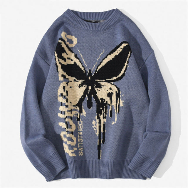 Women's & Men's & Personality Street Printed Round Neck Sweaters