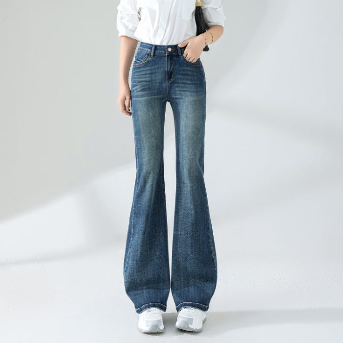 Women's Autumn Fleece-lined Thickened Skinny High Waist Stretch Jeans
