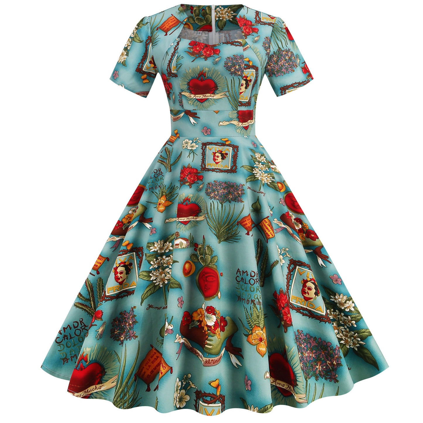 Women's Dress For Summer High Waist Sleeve Dresses