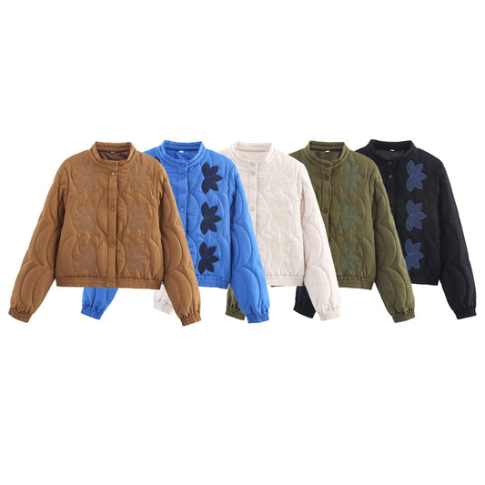 Women's Winter Small Stand Collar Single-breasted Long Coats