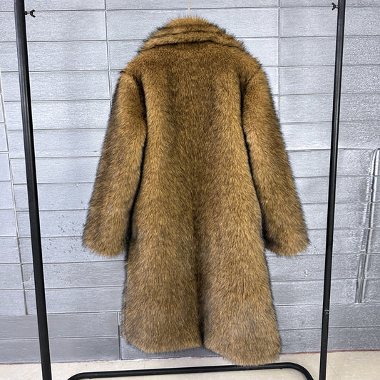 Women's Fashion Mid-length Faux Winter Imitation Coats