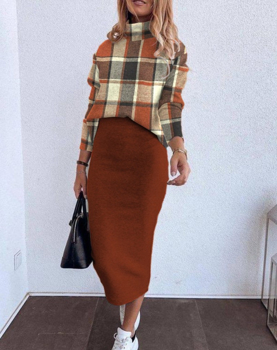 Unique Long Sleeve Turtleneck Fashion Dress Dresses
