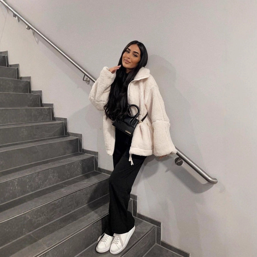 Women's Fashion Loose Personal Leisure Outdoor Zipper Coats