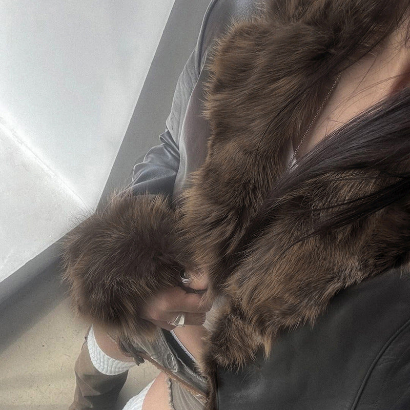 Color Burr Design Tight Slimming Long Jackets