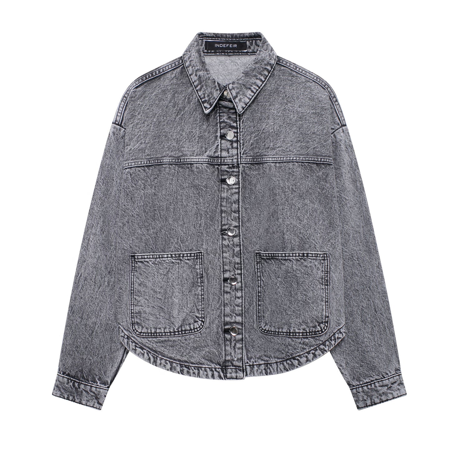 Women's Autumn Lapel Single Breasted Double Pocket Blouses
