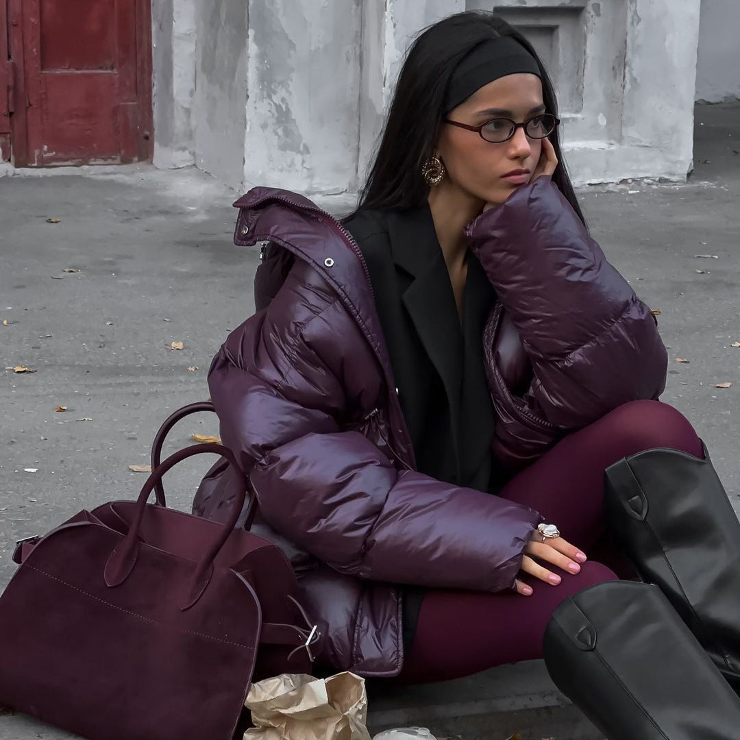 Color Zipped Warm Hooded Comfort Casual Coats