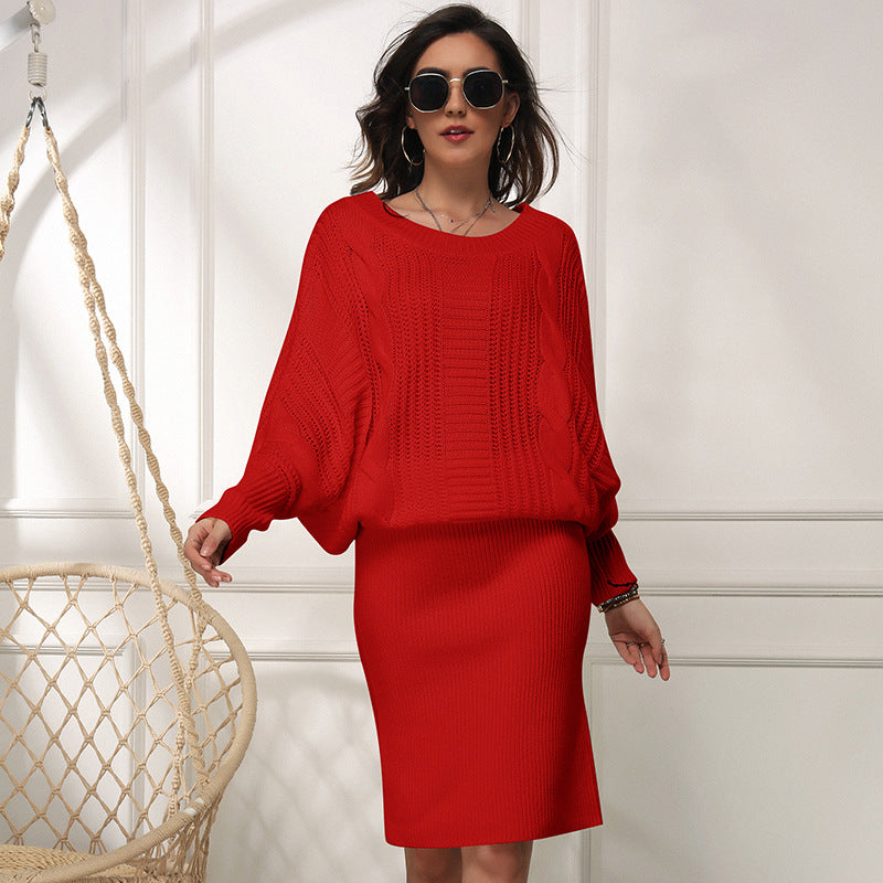 Women's Large Loose Batwing Sleeve Long Pullover Sweaters