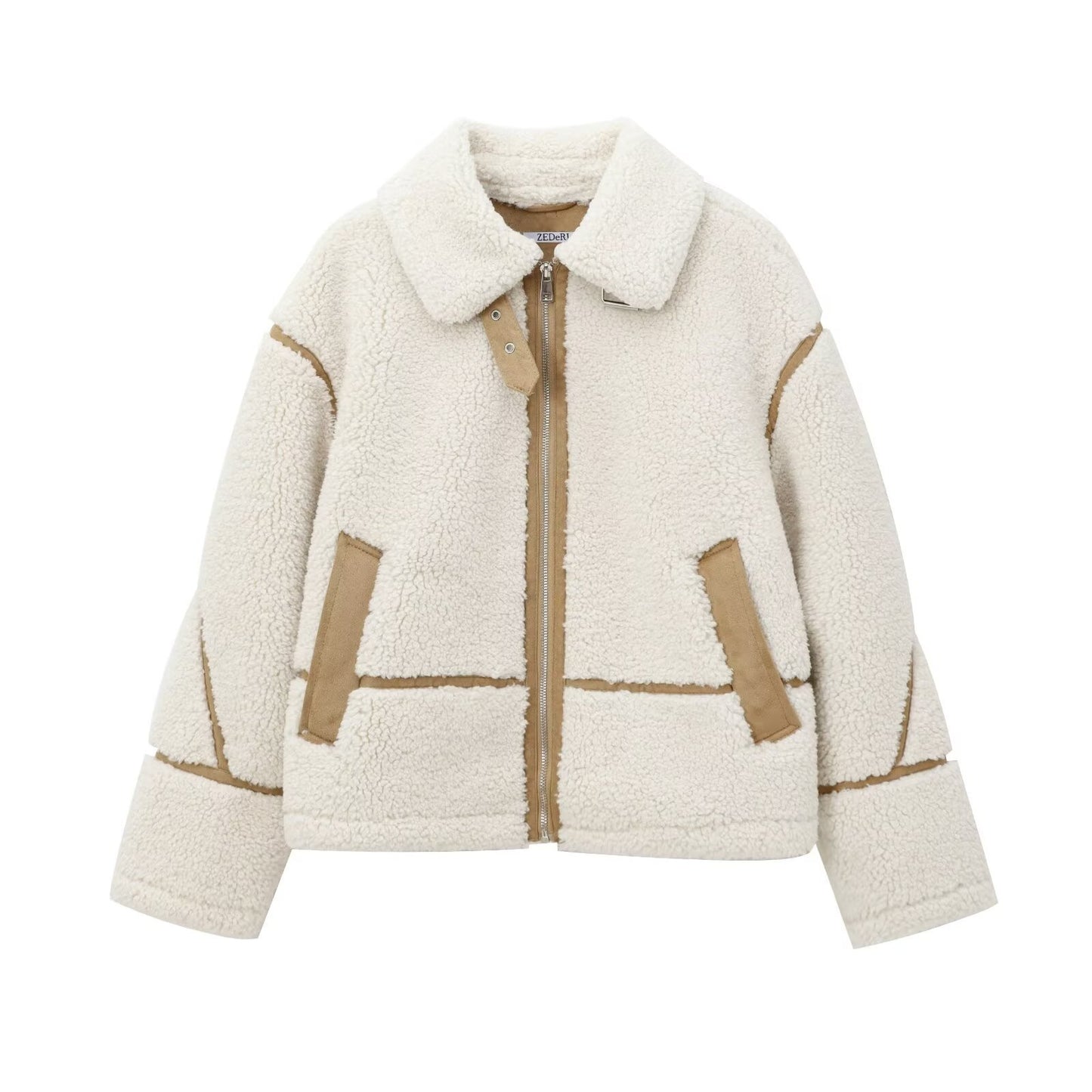 Women's Stitching Fur Early Spring Style Elegant Jackets