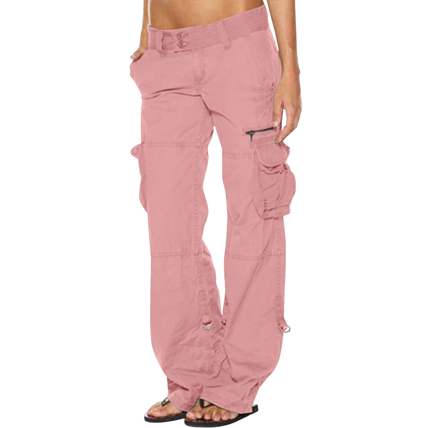 Women's Casual Sports Loose Straight Cargo Pants