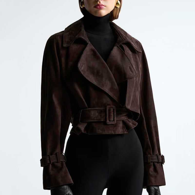 Women's Street Autumn Fashion Trendy Lapel Retro Coats