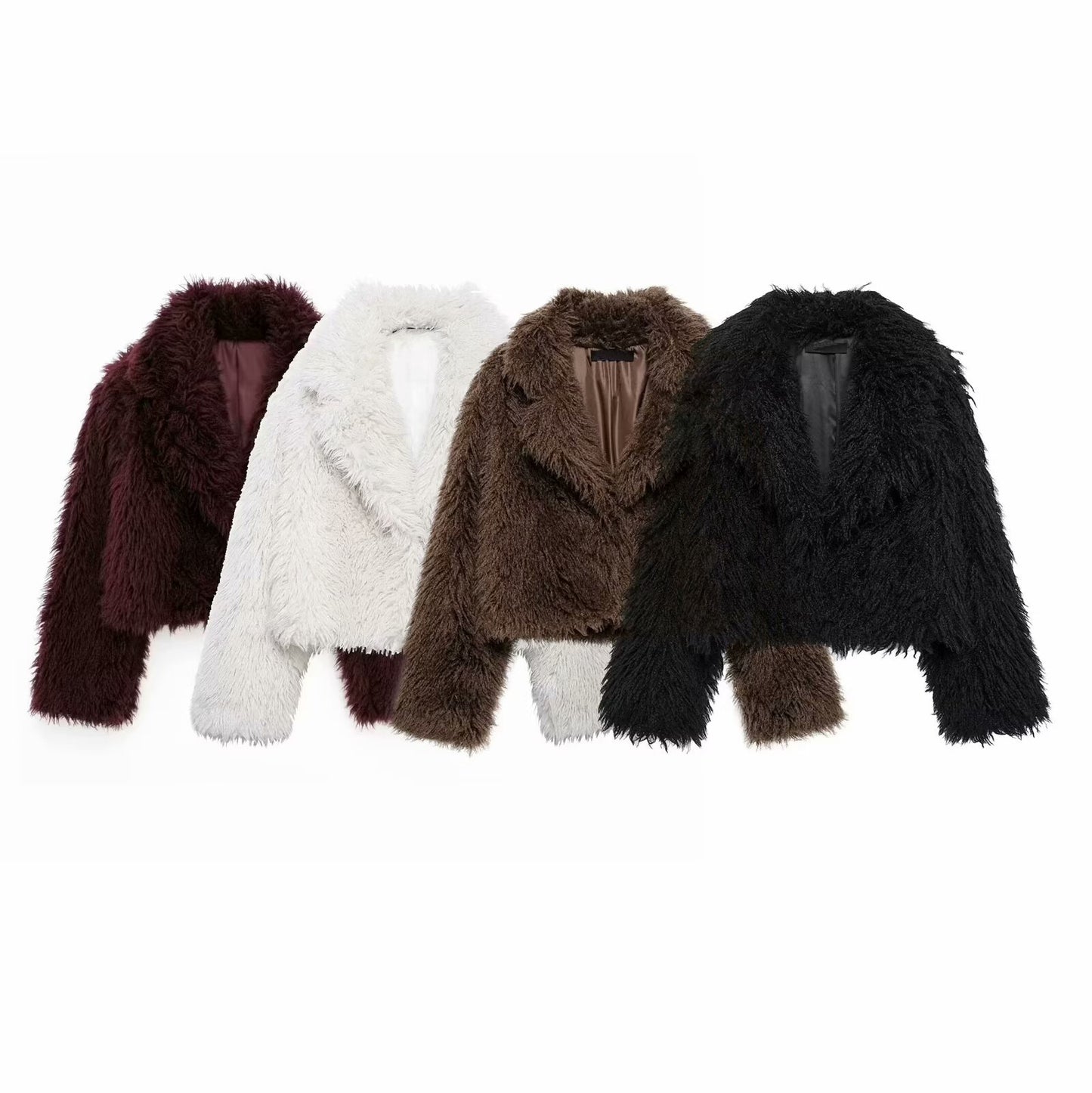 Women's Winter Fashion Environmental Protection Artificial Fur Coats