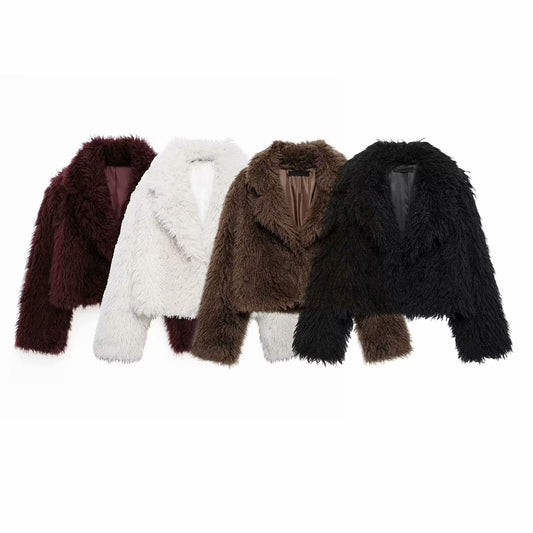 Women's Winter Fashion Environmental Protection Artificial Fur Coats
