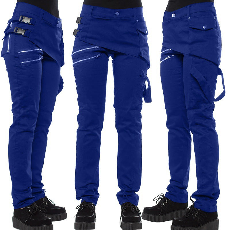 Rivet Skinny Snap Fastener Side Release Pants