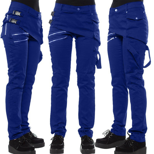 Rivet Skinny Snap Fastener Side Release Pants