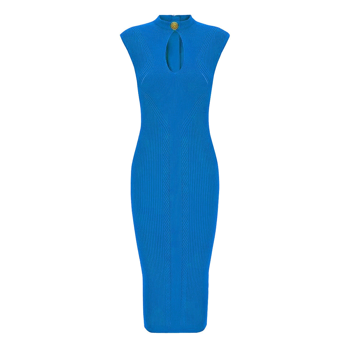 Women's Summer Fashionable Knitted Round Neck Slimming Dresses