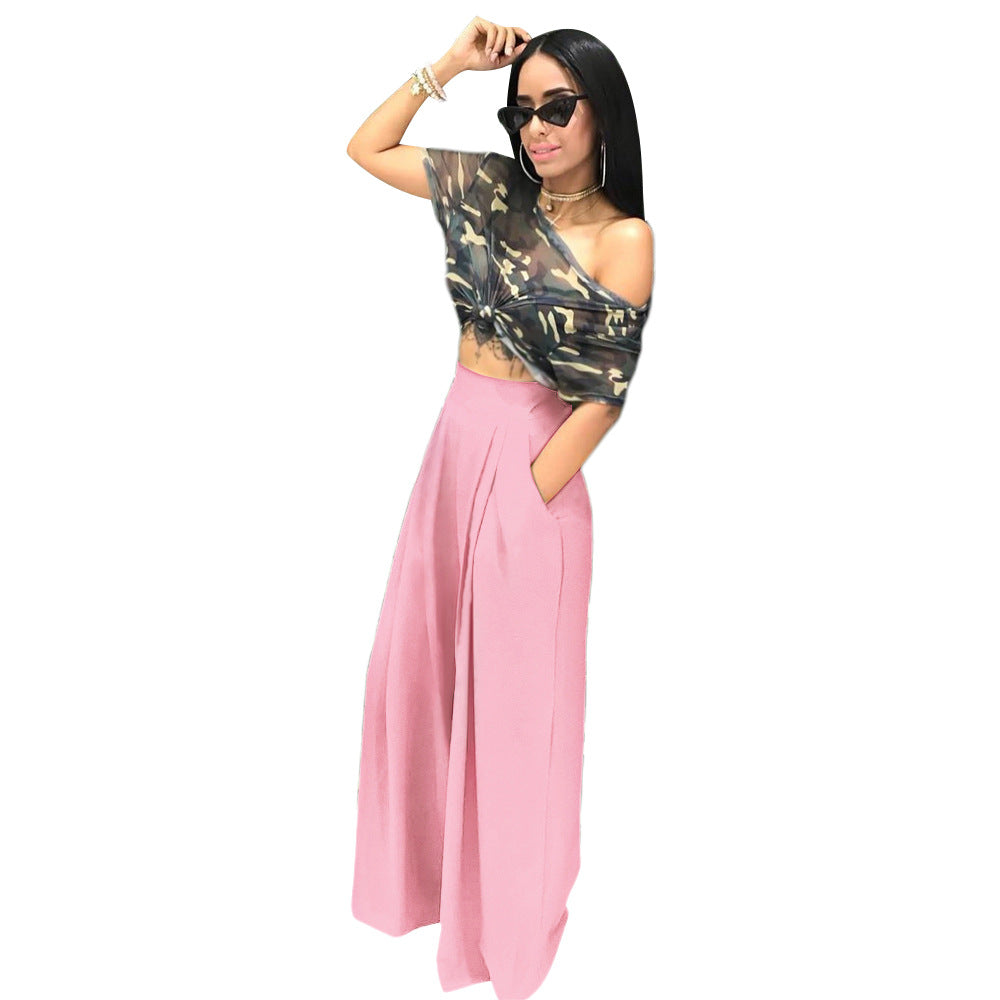Fashion Personality Flared Wide Leg Casual Pants