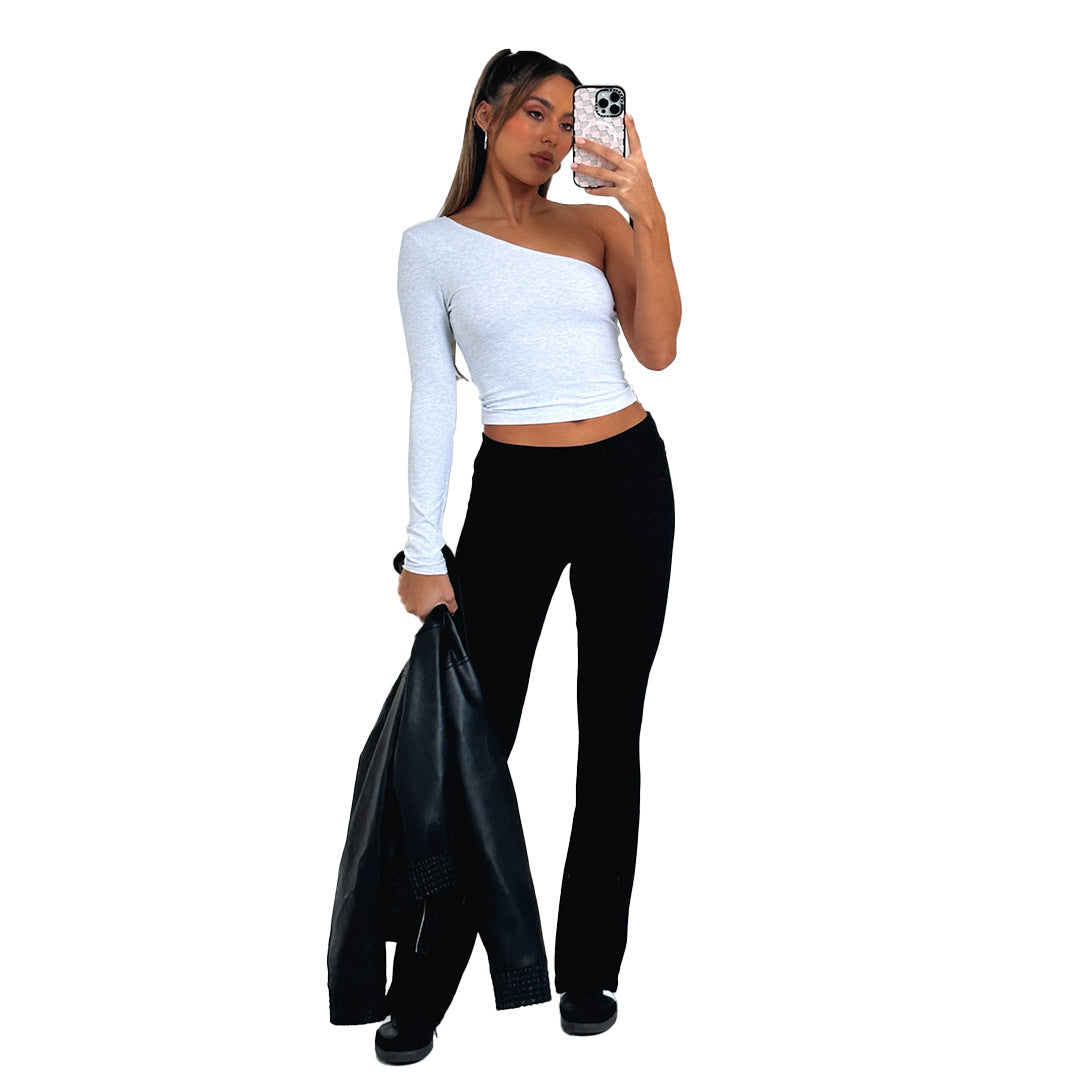 Women's Comfortable Slim Slimming Back Waist Low Pants