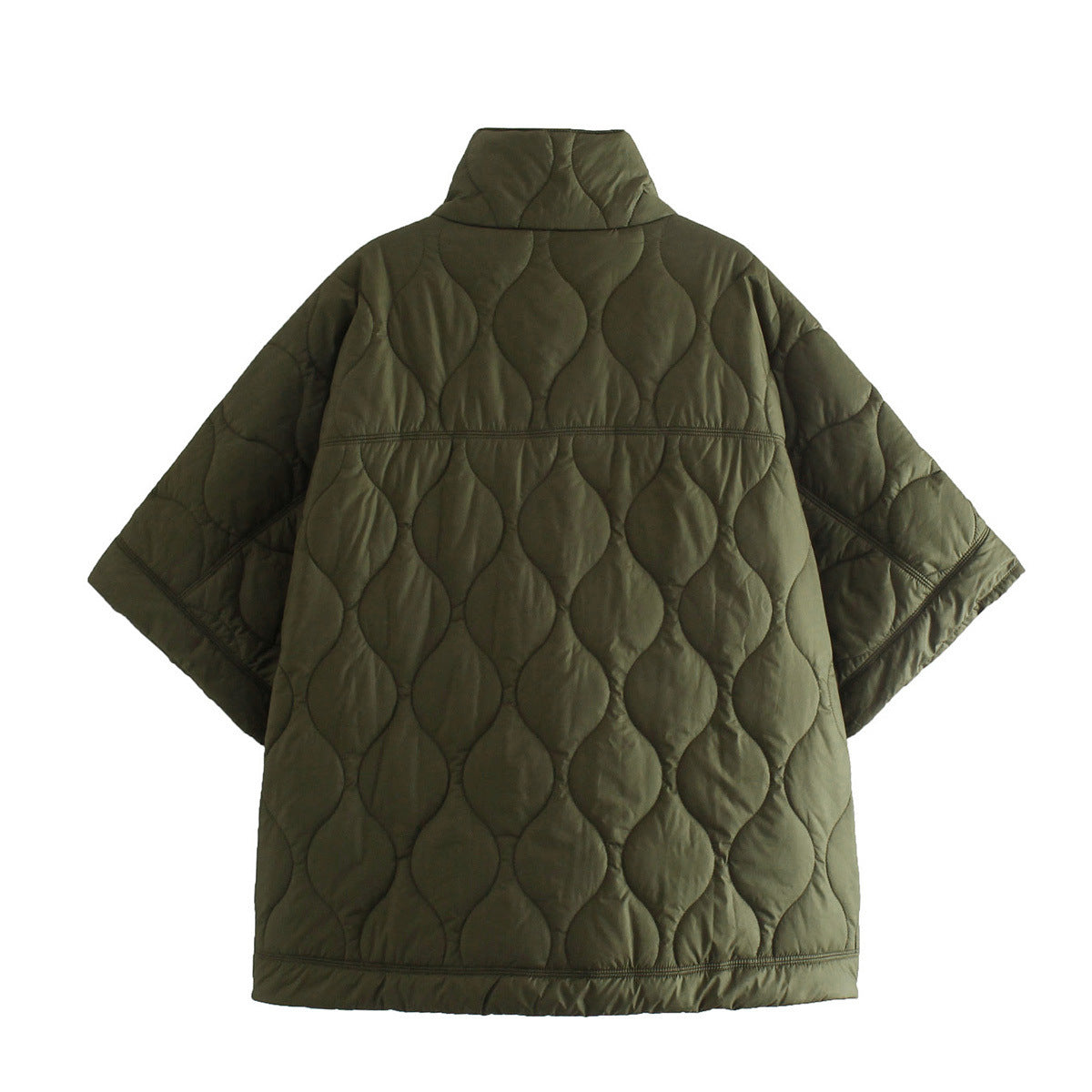 Women's Stand Collar Loose Pattern Pressure Cotton Coats
