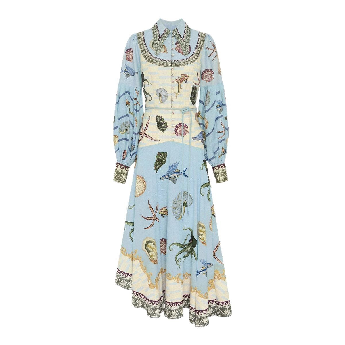 Fashion Linen Doll Collar Large Swing Dresses