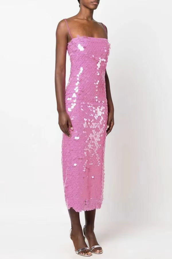 Women's Fashion Sexy Hot Sequin Irregular Dress Dresses