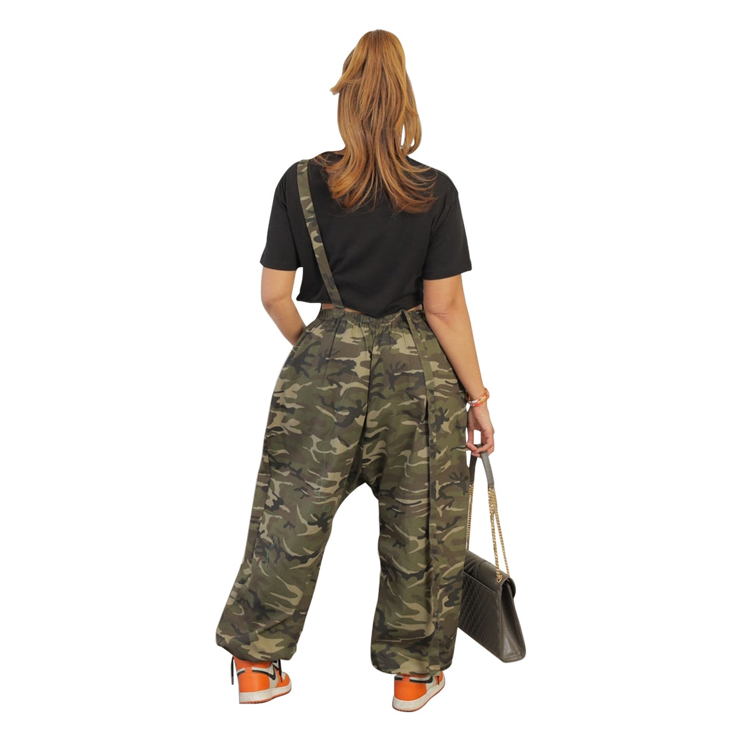 Overalls Hip Hop Loose Camouflage Suspenders Pants