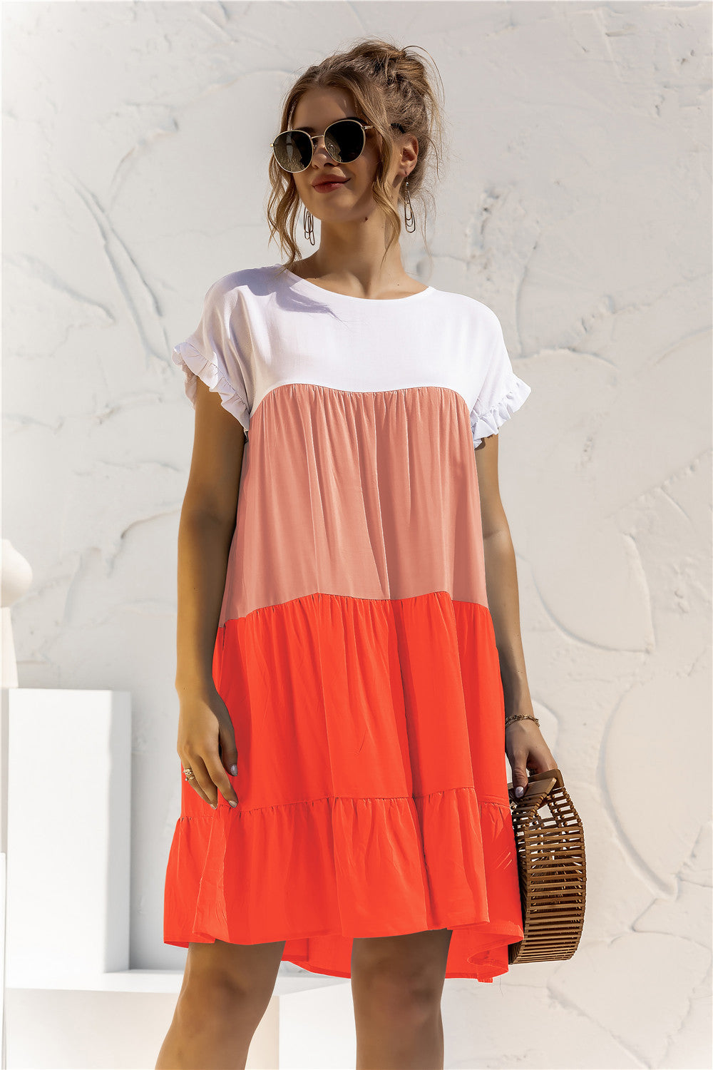 Versatile Popular Creative Loose Multicolor Dress Dresses