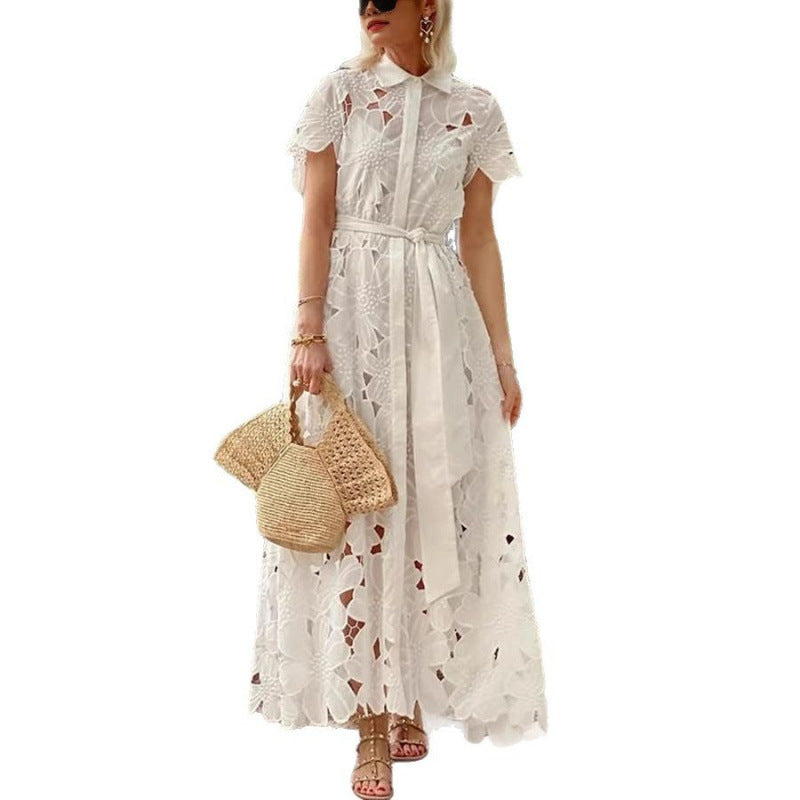 Women's Summer Casual Lace Single-breasted Dress Cardigans