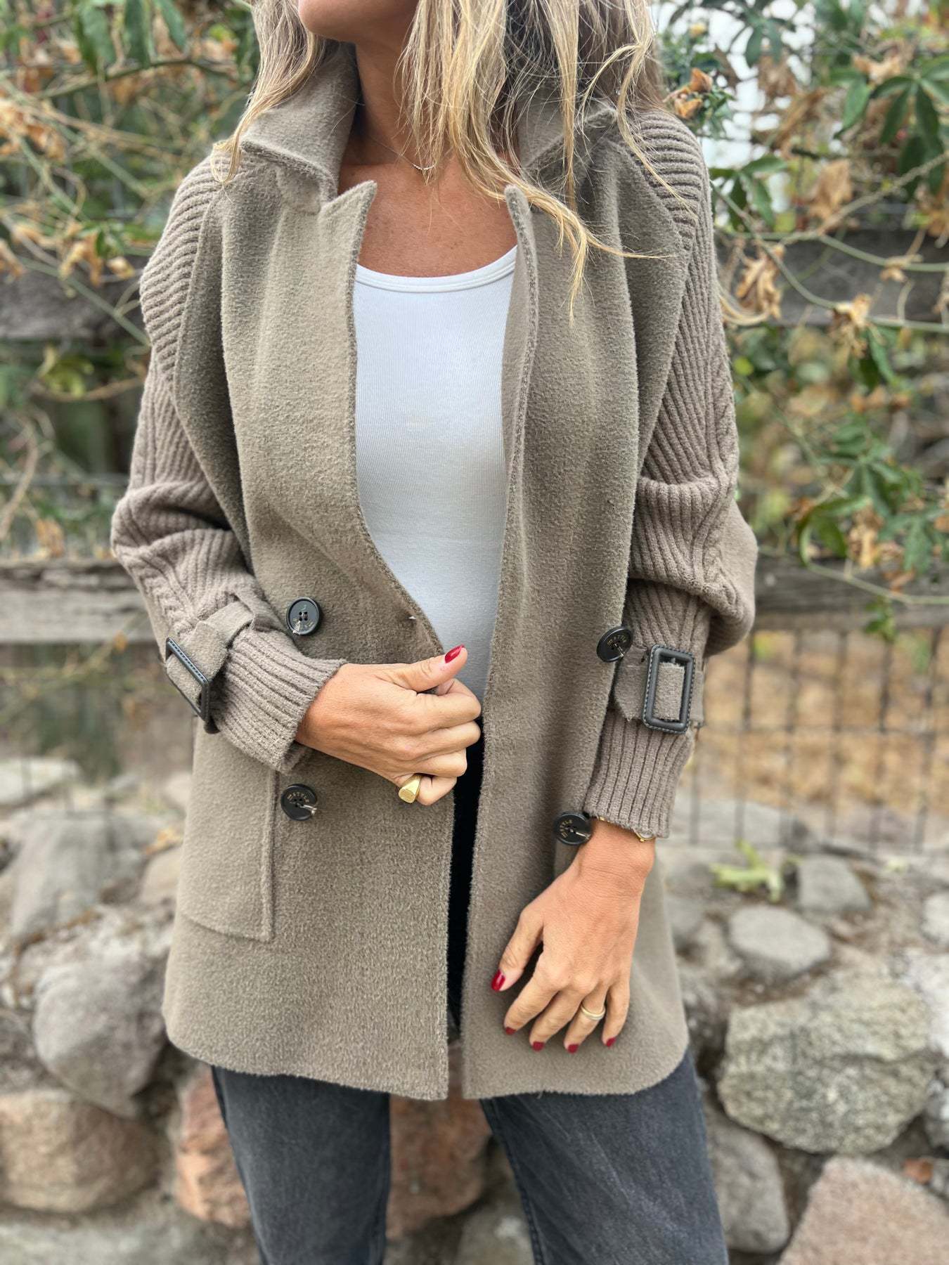 Women's Russian Autumn Knitted Double-faced Woolen Goods Coats