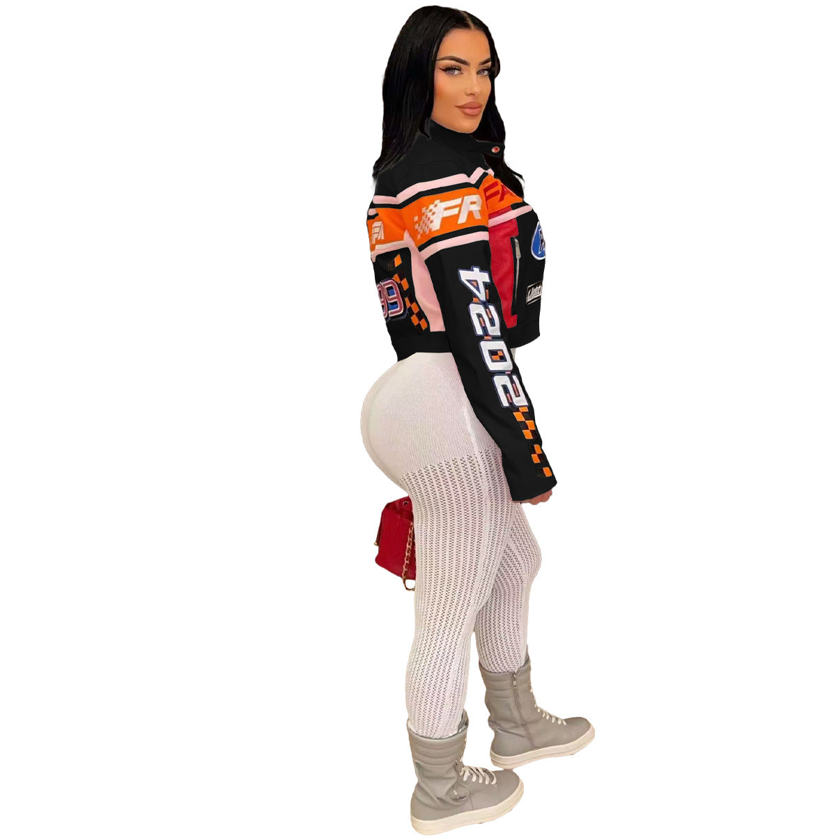 Hot Street Printing Stand Collar Zipper Jackets