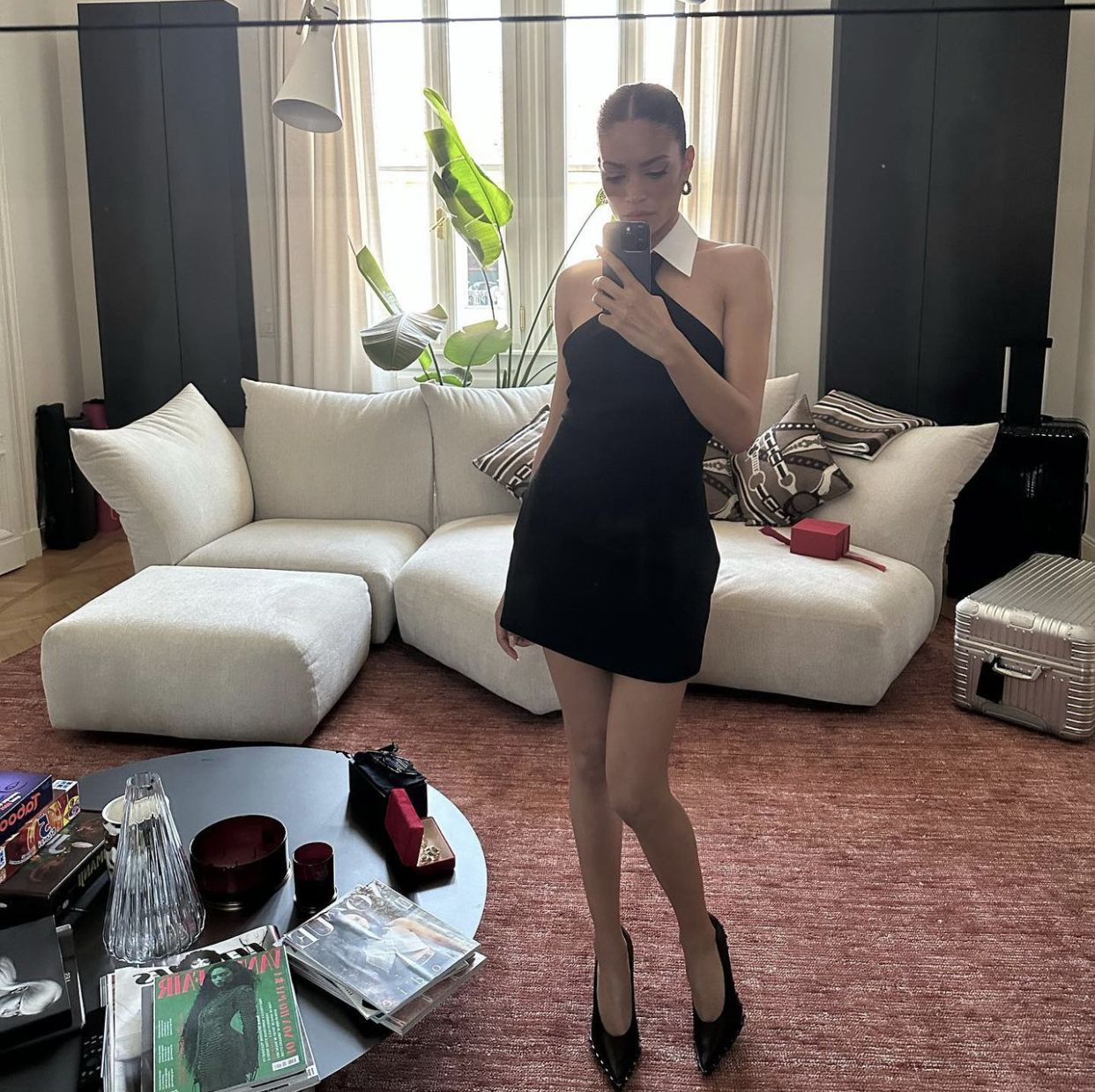 Bandage Dress Sexy Shirt Collar Backless Dresses
