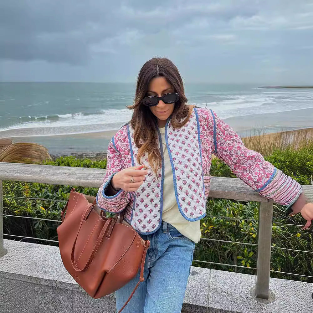 Women's Street Fashion Two-sided Wear Printed Coats