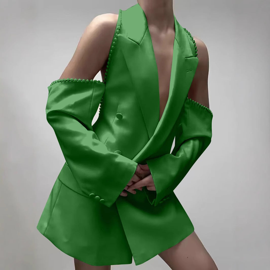 Women's Stylish Bubble Sleeve Fashion Tailored Suits