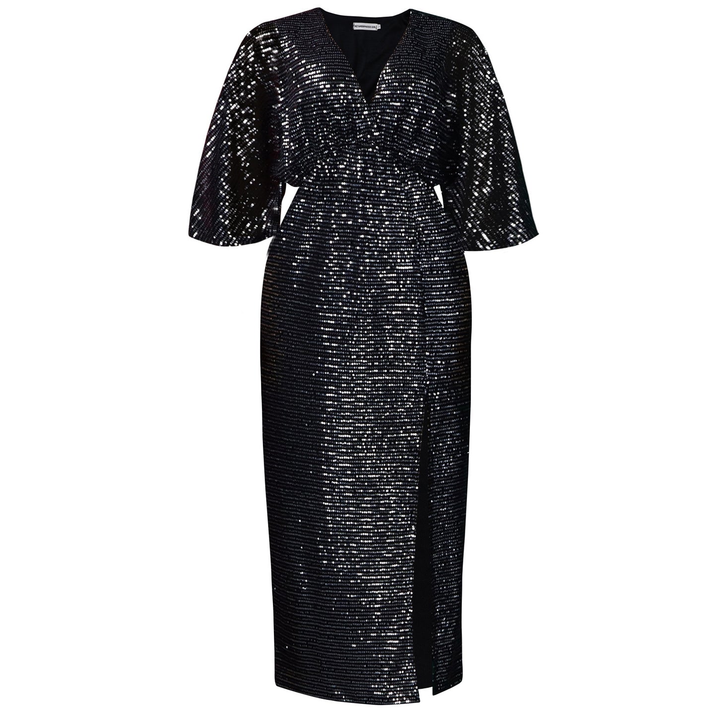 Women's Large Autumn Loose Fashionable Sequins Split Dress
