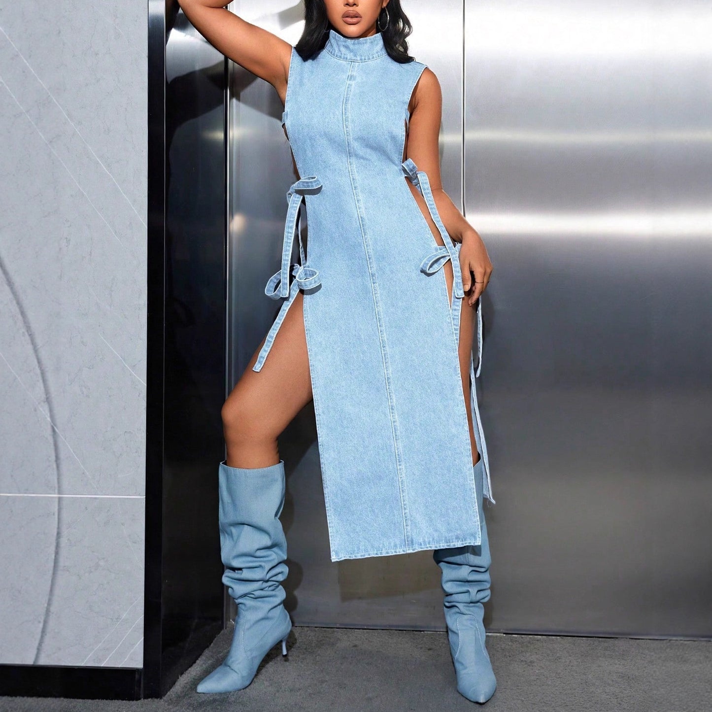 Women's Sexy Trend Personalized Denim Dress Dresses