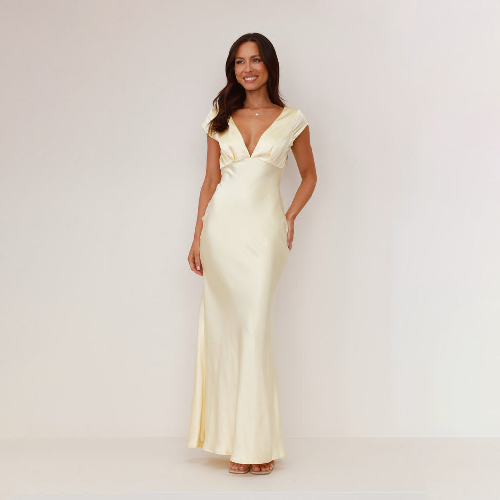 Women's Sexy Deep V Slim Fit Backless Dresses