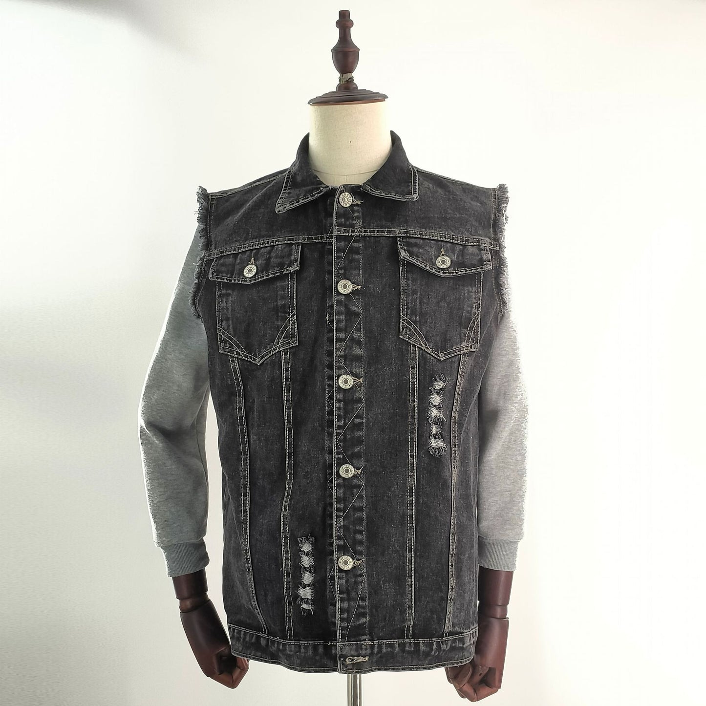 Big Sale Fashion Printed Sleeveless Denim Blouses
