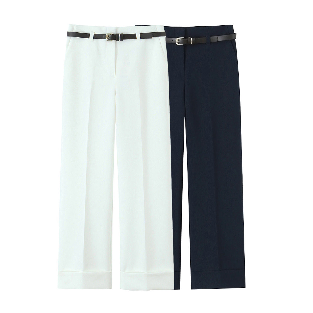 High Waist Slimming Curling Trousers With Pants