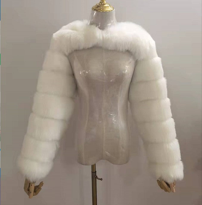 Women's Fur Artificial Imitation Fox Ultra Faux Coats