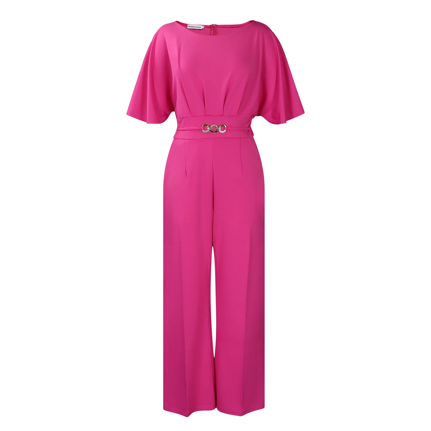 Women's Summer Fashion Round Neck Solid Color Pants
