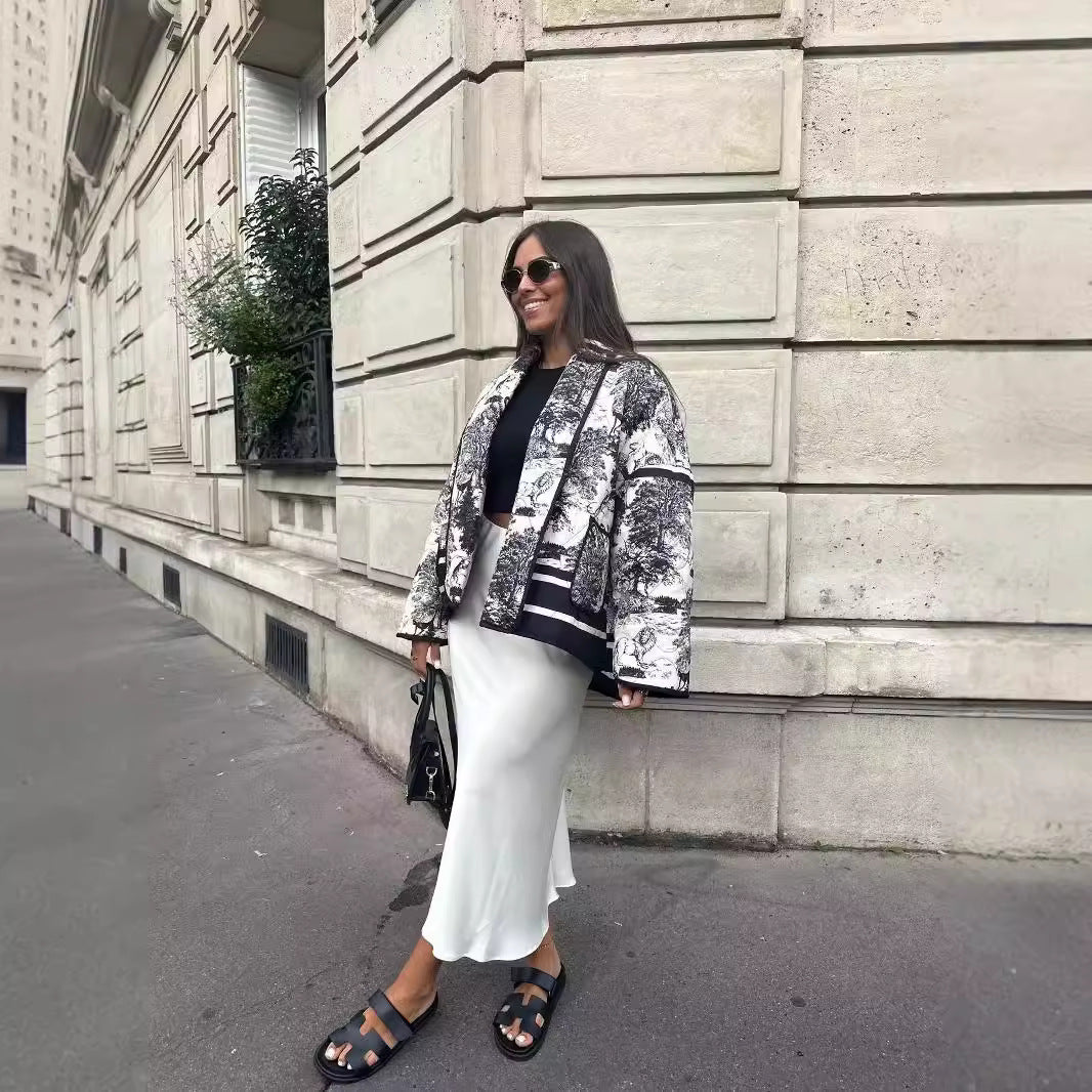 Women's Durable Charming Printing Cotton Fashionable Jackets