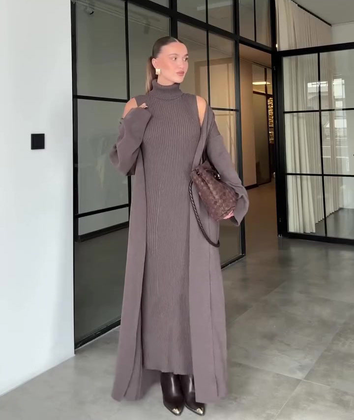 Women's Autumn Idle Style Elegant Soft Long Sleeve Dress Dresses