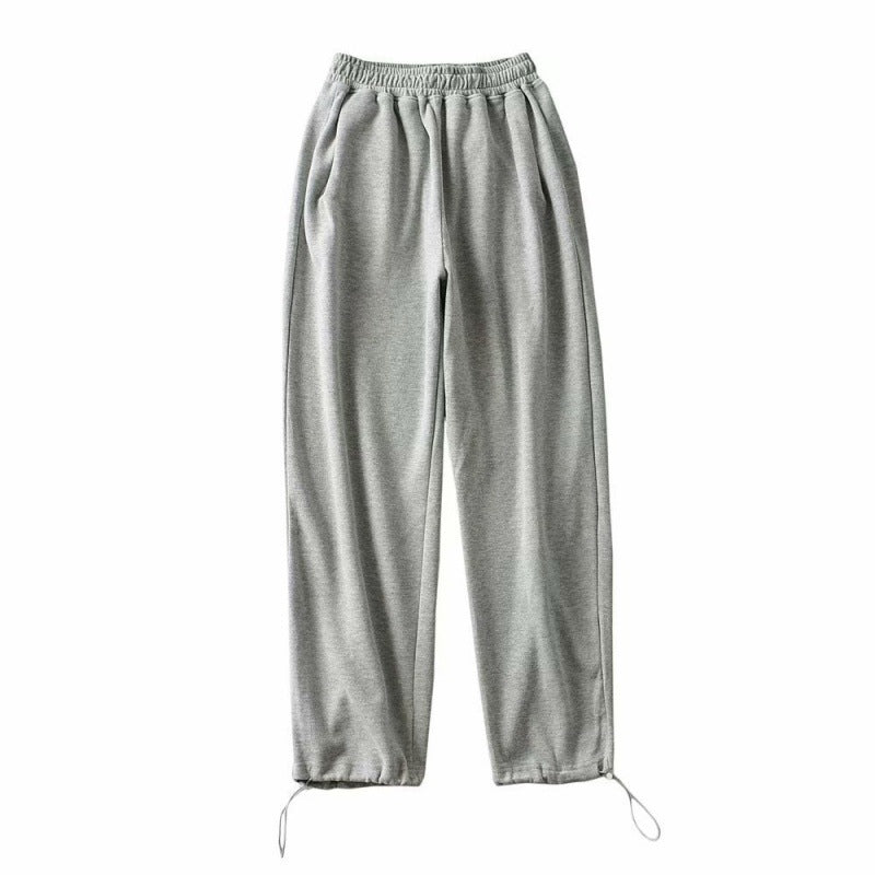 Female Casual Jogger Gray High Waist Pants