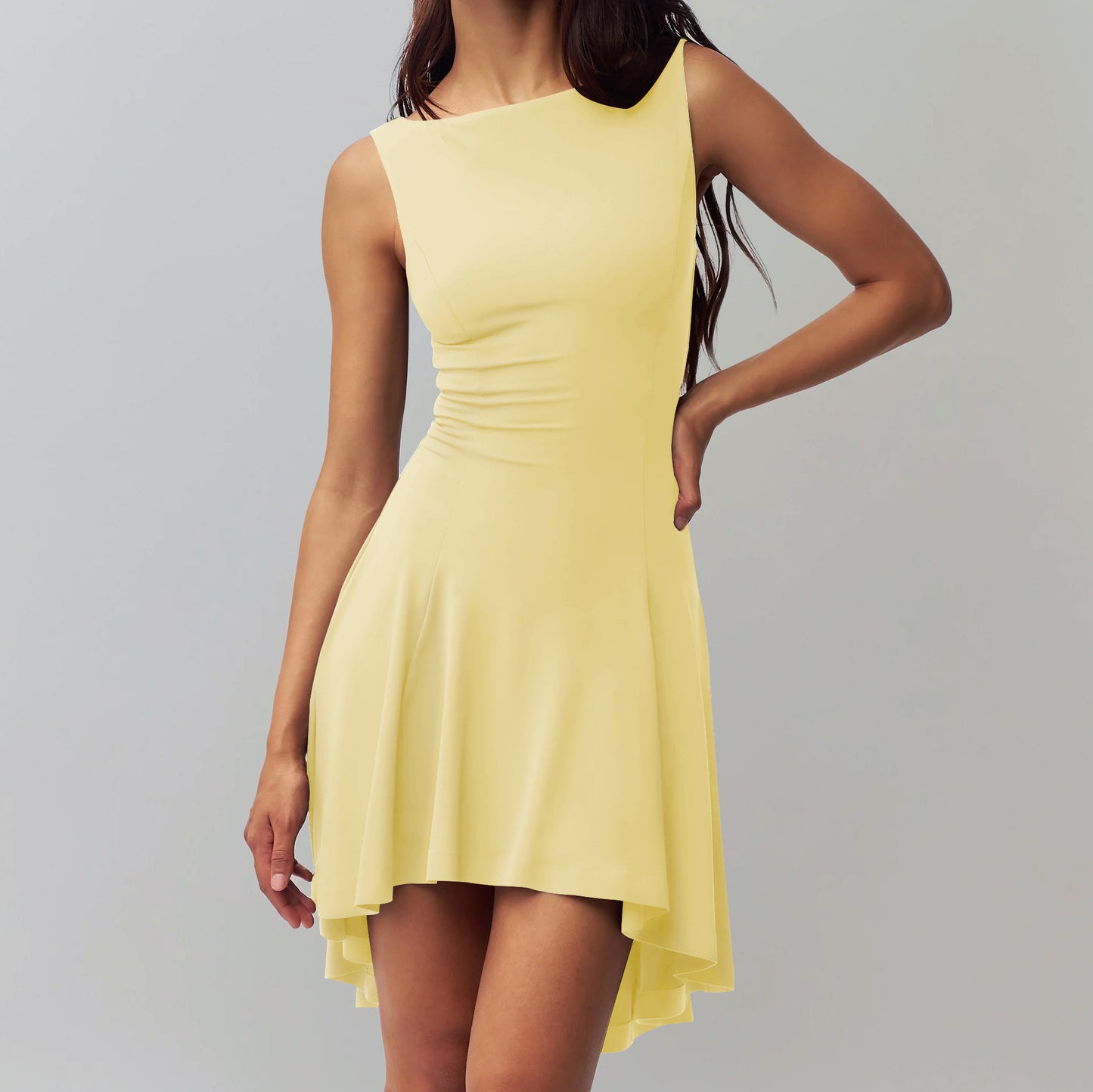 Solid Color Sleeveless Sexy Hot Dress Dresses