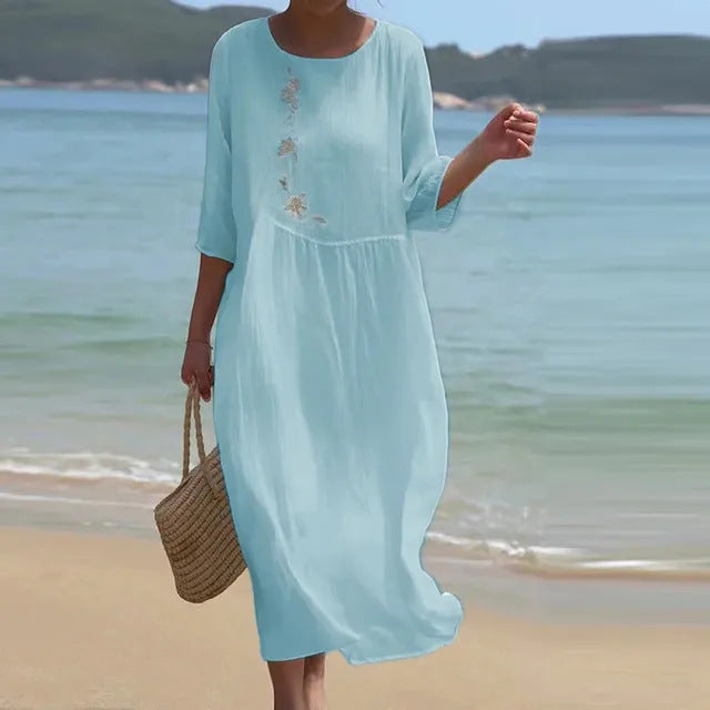 Women's Summer Long Printed Casual Fashion Ladies Dresses