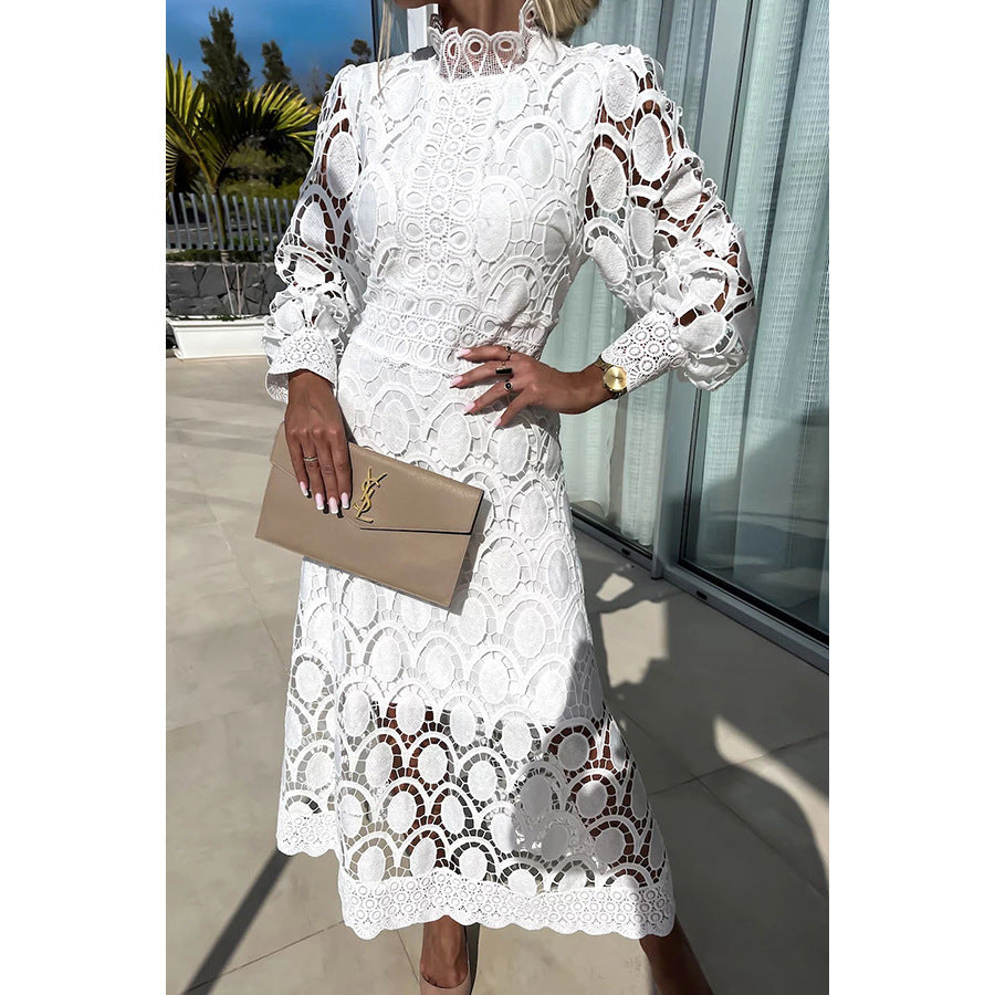 Stand Collar Casual Dress Loose Vacation Dresses