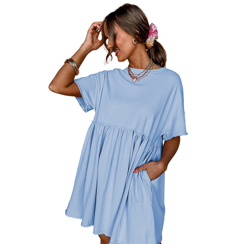 Women's Solid Color Loose Knee-length For Casual Dresses