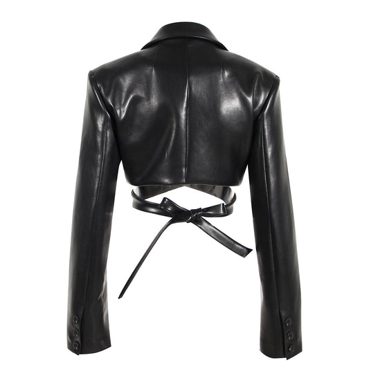 Women's Queen Style Small Full Open Cross Blazers