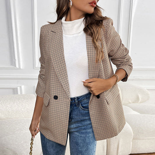 Slouchy Glamorous Commute Leisure Retro Style Suits