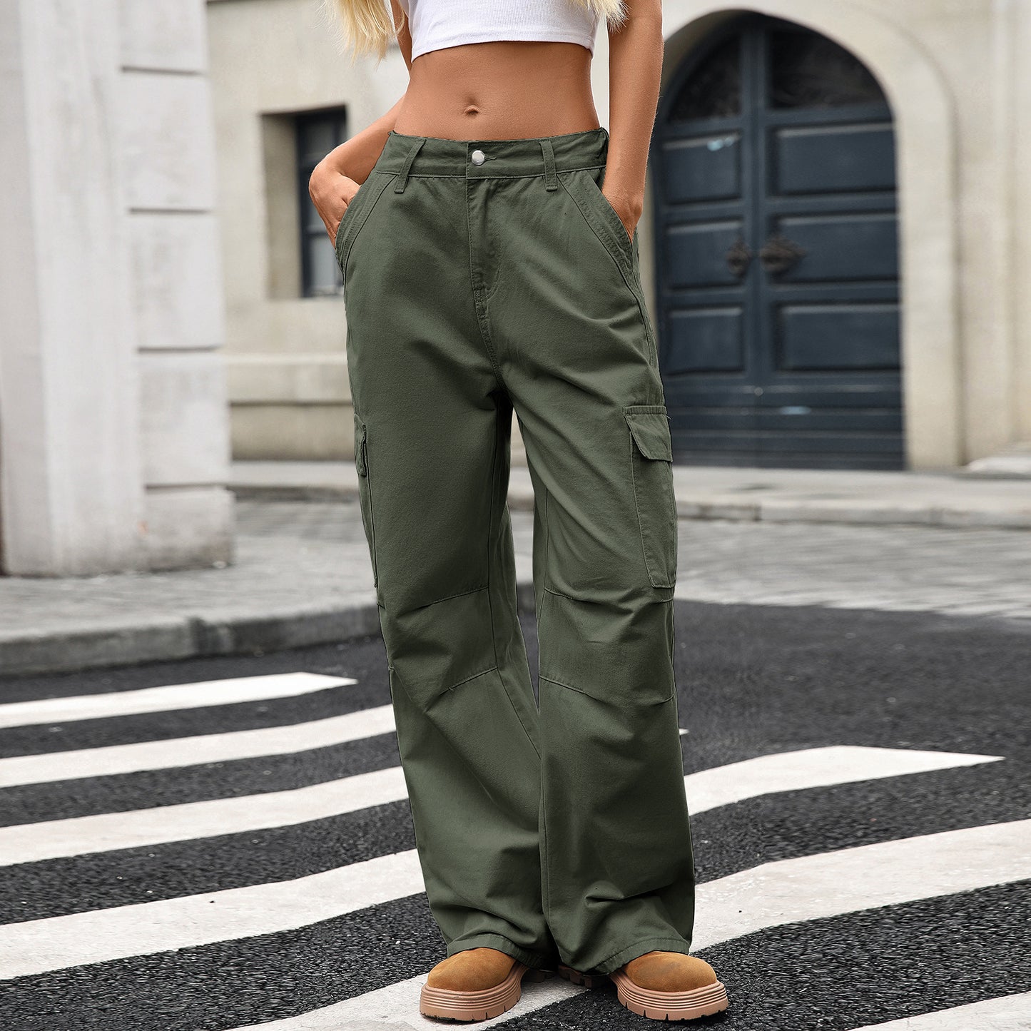 Retro Overalls American High Street Loose Jeans