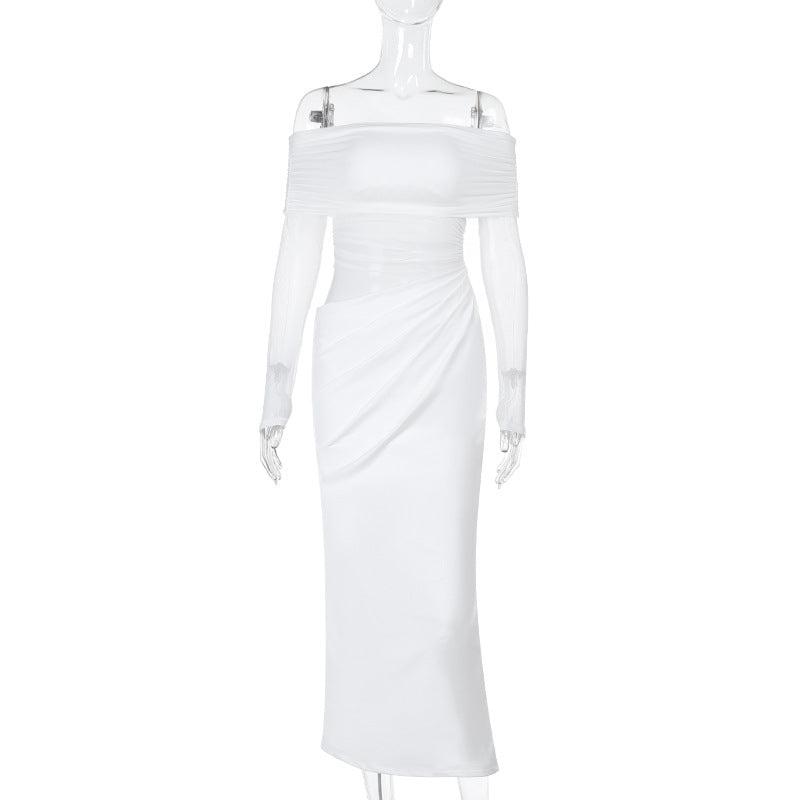 Women's Summer Dress Temperament Sexy Mesh Hollow Dresses